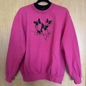 Country Store Butterfly Graphic Crewneck Sweatshirt